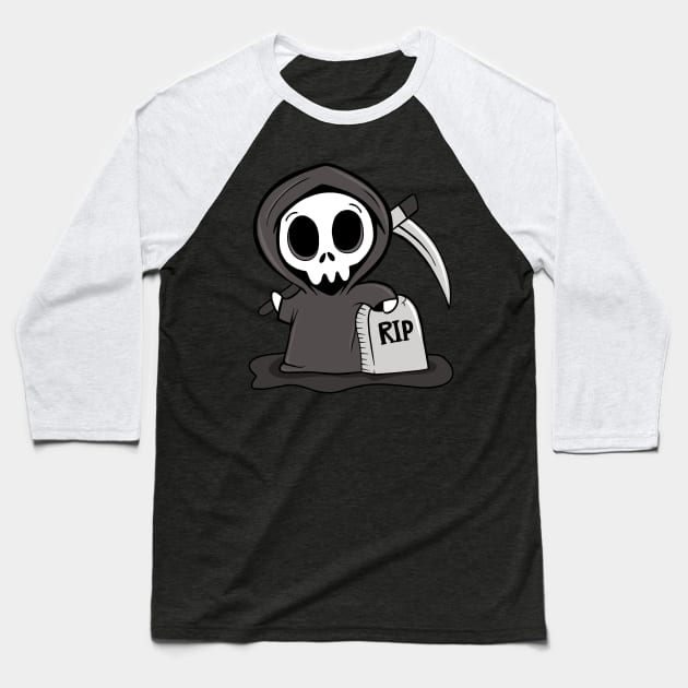 Grim Reaper Baseball T-Shirt by valentinahramov